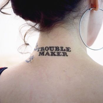 Tattoo Sky, Tattoo Memes, Camera Tattoos, Tattoo Quote, Back Of Neck Tattoo, Neck Tattoos Women, Branding Tools, Temp Tattoo, Trouble Maker