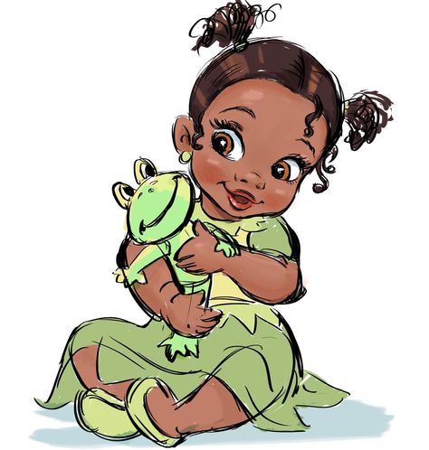 Baby Tiana concept. #concept #disney #princesstiana #babyprincess #princessandthefrog #sketch #draw #drawingsketch #disneygram | Instagram Black Disney Princess, Baby Disney Characters, Tiana Disney, Disney Princess Babies, Princesa Tiana, Disney Princess Tiana, Afrique Art, Cute Disney Drawings, Disney Art Drawings