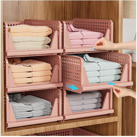 PRICES MAY VARY. 【Versatile & Stylish】The folding closet organizers are a comprehensive storage and categorization solution that is perfect for organizing your lightweight items like clothes, toys, files and more. With its stylish neutral design, it effortlessly fits into any home, bedroom, bathroom, kitchen, office or study area. 【Stackable & Space-Saving】This 5 pack closet organizers and storage is designed to be easily stacked upon one another,According to your preferences and ideas, you can Laundry Room Wardrobe, Cloth Diaper Storage, Foldable Closet, Closet Organization Bins, Room Wardrobe, Organizer For Bathroom, Organizer Bins, Shoe Rack Closet, Room Supplies