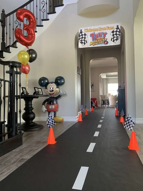 Mickey Roadster Racers Birthday Ideas, Mickey Mouse Racing Birthday, Mickey And The Roadster Racers Birthday, Car Racer Theme Birthday Party, Mickey Mouse And The Roaster Racers Birthday, Roadster Racers Birthday Party, Mickey And Roadster Racers Party Ideas, Mickey Mouse Roadster Racers, Mickey And The Roaster Racers Birthday