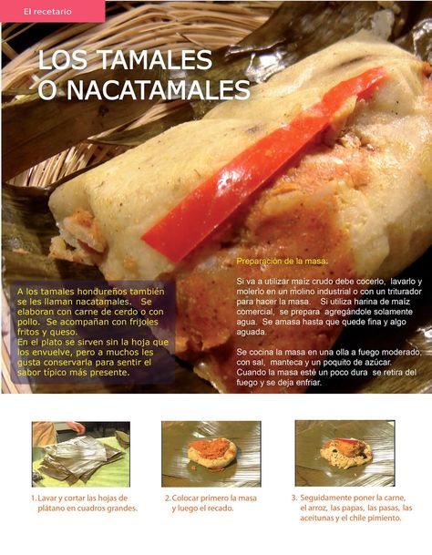 Con Sabor Catracho: NACATAMALES O TAMALES HONDUREÑOS, receta fácil Recetas Hondurenas, Honduras Food, Honduran Recipes, Vegetable Appetizers, Tamale Pie, Mexico Food, Meat Appetizers, Meat Snacks, Hispanic Food