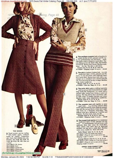 1975 Sears Fall Winter Catalog, Page 49 - Catalogs & Wishbooks Looks For Winter, 70s Black Women, Outfits 60s, Sears Catalog, 60s And 70s Fashion, Christmas Catalogs, Unique Prom Dresses, 60s Fashion, 70s Fashion