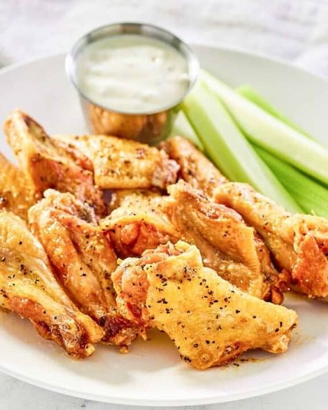 Copycat Appetizer Recipes | CopyKat Recipes Wingstop Lemon Pepper Wings, Wings At Home, Savory Appetizers, Garlic Wings, Parmesan Wings, Lemon Pepper Chicken Wings, Garlic Parmesan Wings, Lemon Pepper Wings, Crispy Chicken Wings