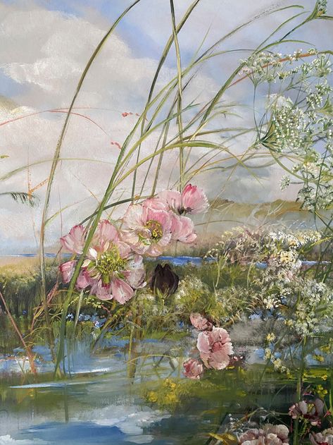 Claire Basler, Painters Studio, Pool Art, Realism Painting, Romantic Art, Mural Wall Art, Flower Art Painting, Abstract Nature, French Art