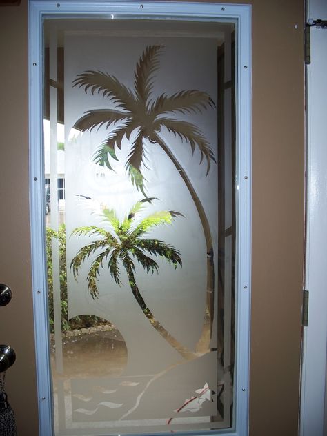 etched glass front door | Artistic Pursuits: Glass etching front door Glass Partition Designs, Glass Etching Designs, Window Glass Design, Etched Glass Door, Door And Window Design, Glass Door Design, Frosted Glass Design, Frosted Glass Door, Door Glass Design