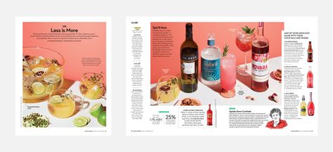 Food Editorial Design, Food Magazine Layout Design, Cocktail Magazine, Food Magazine Layout, Publication Inspiration, Newsletter Design Layout, Food Editorial, 잡지 레이아웃, Graphic Layout