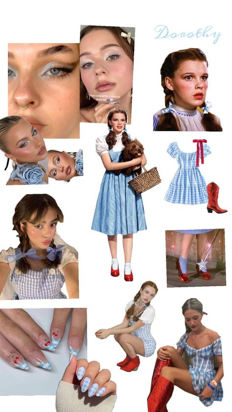 Wizard of Oz, Dorothy Gale's outfit Wizard Of Oz Costume Ideas, Wizard Of Oz Costume, Oz Costume, Dorothy Wizard Of Oz, Wizard Of Oz Dorothy, Dorothy Gale, Costumes Ideas, Wizard Of Oz, Costume Ideas