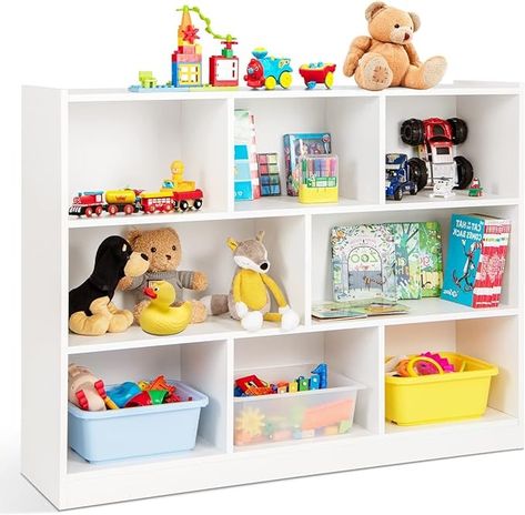 Amazon.com: HONEY JOY Kids Storage Organizer, 8-Section Wooden Display Shelf for Classroom, Playroom, Nursery, Kindergarten : Home & Kitchen Daycare Shelves, Toy Storage Organizer, Shelves Display, Kids Toy Organization, Toddler Playroom, Playroom Nursery, Wooden Storage Cabinet, Toy Storage Organization, Cube Bookcase