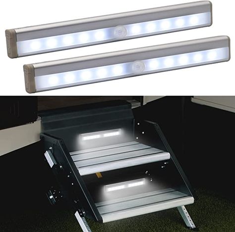 Camper Steps, Human Movement, Motorhome Travels, Rv Lighting, Step Lights, Led Under Cabinet Lighting, Motion Lights, Led Light Strip, Rv Interior