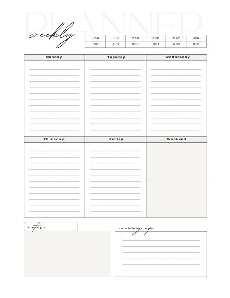 Minimalist Weekly Planner Printable Weekly Agenda Template - Etsy Canada in 2024 | Weekly planner, Weekly planner printable, Printable planner Planner Layout Weekly, Free Printable Weekly Planner Template, Weekly Agenda Template, Ipad Templates, Cute Weekly Planner, Free Weekly Planner Templates, Best Weekly Planner, Planner Weekly Layout, Minimalist Weekly Planner