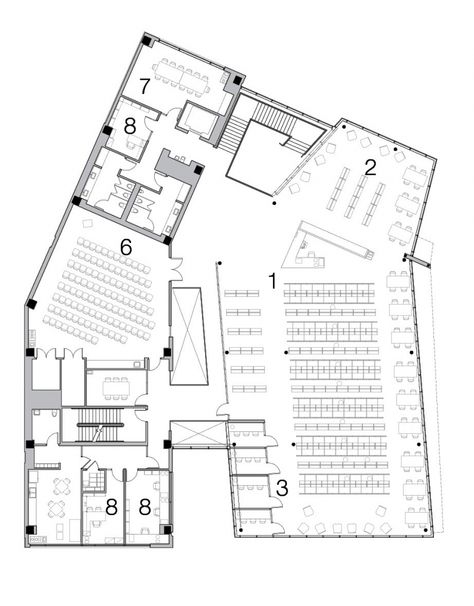 District of Columbia Public Library / The Freelon Group Architects Library Architecture Plan, Architecture Plan Design, Library Design Architecture Plan Layout, Public Library Architecture, Library Layout, Library Floor Plan, Public Library Design, Library Plan, Architecture Drawing Plan