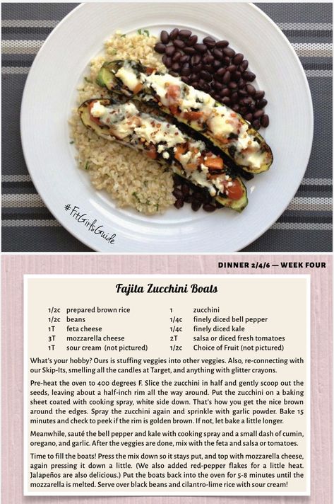 Fit Girls Guide Meal Plan, Fit Girls Guide Recipes, Healthy High Protein Snacks, Fit Girls Guide, Zucchini Boats, Zucchini Recipes, Meat Free, Overnight Oats, Delicious Healthy Recipes