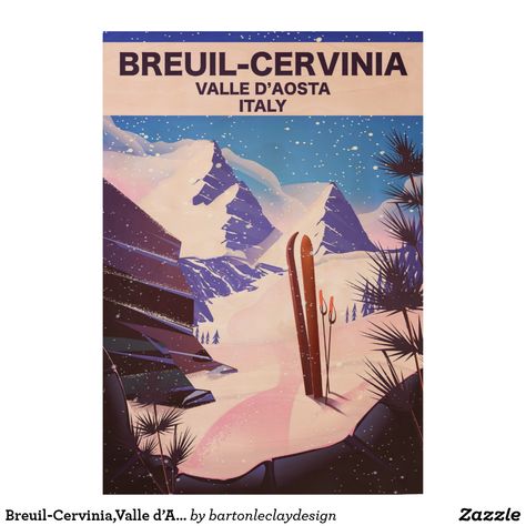 Breuil-Cervinia,Valle d’Aosta, italy,ski poster Cervinia Italy, Aosta Italy, Ski Poster, Italy Poster, Ski Posters, Holiday Prints, Make Your Own Poster, Vintage Travel Posters, Modern Artwork