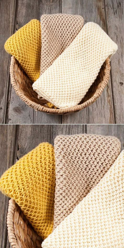 Knit Hot Pads, 1 Hour Knitting Projects, Small Knitting Projects For Beginners, Trendy Knitting Patterns, Easy Beginner Knitting Projects, Knit Hand Towel, Simple Knitting Projects, Beginning Knitting Projects, Knit Kitchen Towel Pattern