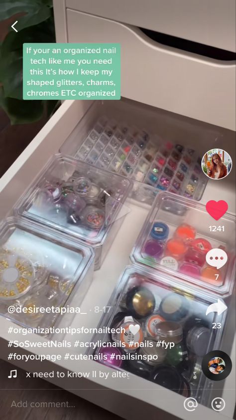 Nail Tech Organization Ideas, Nail Memes, Nail Storage, Nail Organization, Uñas Aesthetic, Working Room, Tech Room, Nail Salon Interior Design, Acid Bath