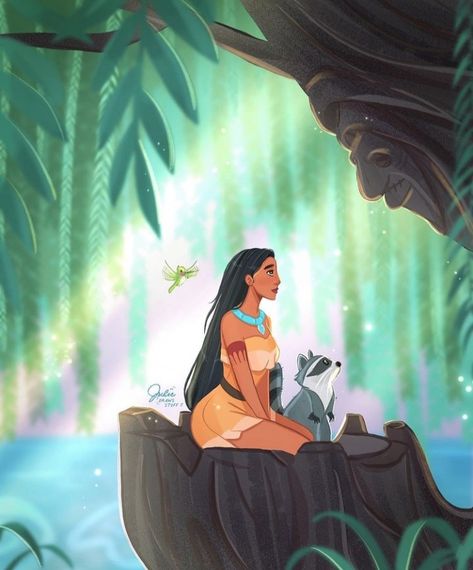 Pocahontas Fanart, Pocahontas Character, Disney University, Pocahontas Disney, Classic Disney Movies, Disney Princess Fan Art, Fantasia Disney, Dark Disney, Disney Pocahontas