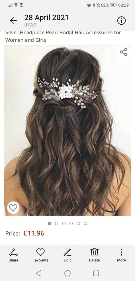 Brown Wedding Hair, Debs Hairstyles, Brunette Bridal Hair, Bridal Hair Half Up Half Down, Wedding Hair Brunette, Bridal Hair Half Up, Wedding Hair Trends, Half Up Wedding Hair, Crystal Bridal Headpiece