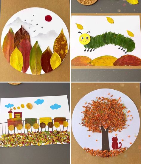 Easy Leaf Craft Ideas for Kids | craft | DIY Creative Leaf Crafts for Kids and Beginners | By Activities For Kids Leaf Craft Ideas, Leaf Crafts For Kids, Leaf Crafts Kids, Leaf Art Diy, Dry Leaf Art, Leaf Craft, Child Activities, Autumn Leaves Craft, Leaf Projects