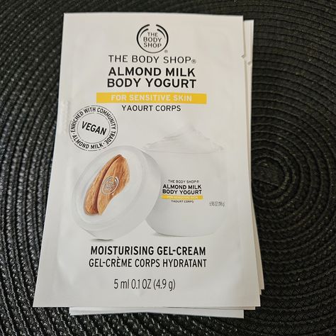 The Body Shop Almond Milk Body Yogurt 0.10 Oz Sample Packets 18 Packets Per Bundle Hydrate Skin With Fast Absorbing 48 Hrs Moisture. Sample Packets Are Perfect For Travel, In Your Purse, Car Or Desk. - See All Pics For Any Wear, Condition - From Smoke Free And Pet Free Environment - Item Shown Is The Exact Item You Will Receive ***Ships From Seattle, Wa Skincare, Vegan, Cruelty Free, Body Lotion Body Yogurt, Milk Shop, Gel Cream, Body Moisturizer, Hydrate Skin, Almond Milk, The Body Shop, Body Oil, Body Lotion