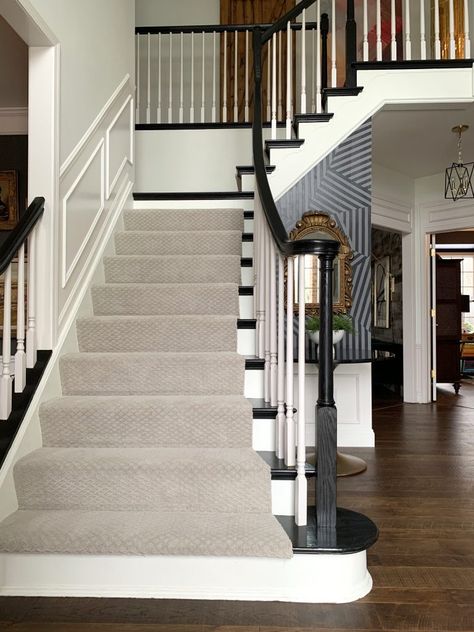 Upstairs Carpet, Home Depot Carpet, Beautiful Stairs, Old Carpet, House Updates, 20 Year Old, Home Remodeling Diy, Basement House, Upstairs Bedroom