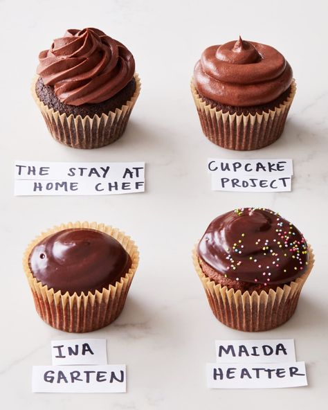 We went on a quest for the very best chocolate cupcake recipe. We tested four popular recipes from Maida Heatter, Ina Garten, The Stay at Home Chef, and the Cupcake Project and one recipe stood out as the clear winner. Basic Cupcake Flavors, Chocolate Velvet Cupcakes, Best Chocolate Cupcake Recipe, Basic Cupcakes, Chocolate Ganache Cupcakes, The Stay At Home Chef, Chocolate Cupcake Recipe, Cupcake Project, Best Chocolate Cupcakes