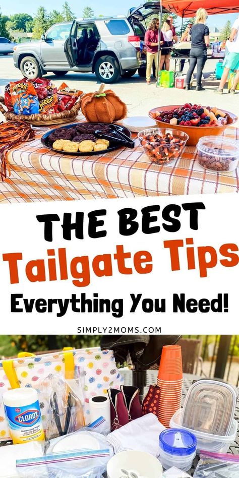 Tailgating Snacks Outdoor, Orange Tailgate Food, Tailgate Supply List, Tailgate Hacks Football Season, Fun Tailgate Ideas, Tailgating Must Haves, Tailgate Tips And Tricks, Rv Tailgating Ideas, Penn State Tailgate Ideas