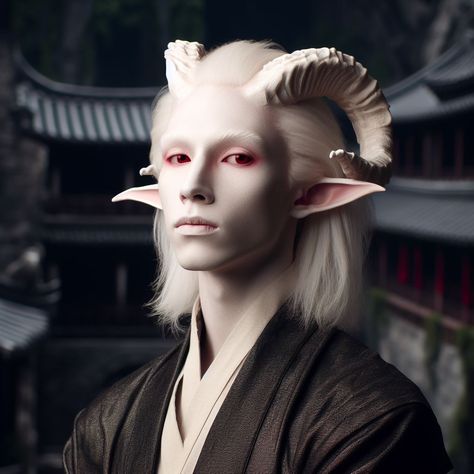 Albino Tiefling, Aries Horns, Male Tiefling, Hair Horns, Hair Horn, Hair Guys, Ram Horns, Nice Pictures, Angels And Demons