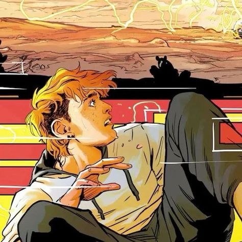 Whoever at DC decided to give absolute Wally west a mullet I love you I’m platonically smooching you Wally West Pfp, Wally West Comics, Wally West Aesthetic, Wally West Icon, Wally West Fanart, Speedster Oc, Wally West Rebirth, The Flash Art, The Flash Comic