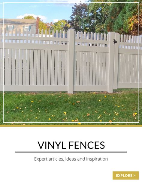 NA Fence Ideas Front Yard, Vinyl Fence Colors, Vinyl Fence Ideas, Wood Grain Vinyl Fence, Vinyl Fences, Fence Options, Vinyl Fencing, Beautiful Borders, Rose Street