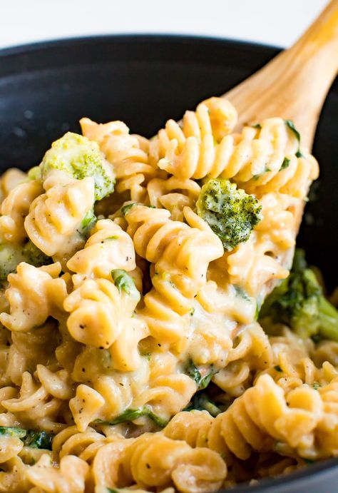 Protein Packed Healthy Mac and Cheese | Eating Bird Food Healthy Mac And Cheese Recipe, Healthy Mac N Cheese Recipe, Healthy Mac And Cheese, Pasta Broccoli, Healthy Mac N Cheese, Eat More Veggies, Bday Dinner, More Veggies, Chickpea Pasta