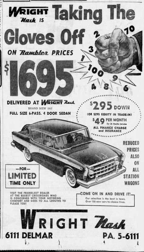 Car Newspaper Design, 50s Newspaper, Car Bathroom, Amc Rambler, Used Car Lots, Truck Mechanic, Mercury Cars, Ad Car, Vintage Newspaper