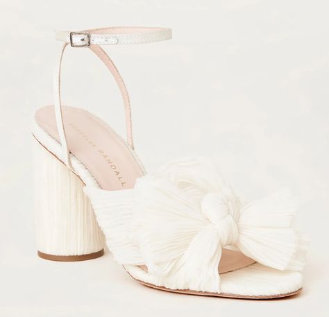 Bridal Shoes Suggestions! - Michigan + Detroit Custom Couture Wedding Gown Designer White Block Heels, Formal Heels, Loeffler Randall Shoes, Butterfly Knot, Open Toe High Heels, Bow Heels, Super High Heels, Womens Wedding Shoes, Ivory Pearl