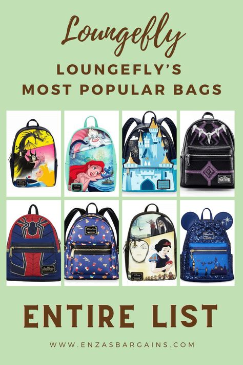 Loungefly Backpack Storage, Loungefly Bag Disney, Loungefly Bag Display, Lounge Fly Backpack, Loungefly Display Ideas, Loungefly Disney Backpack, Disney Loungefly Backpack, Loungefly Disney Backpack Collection, Rare Loungefly Bags