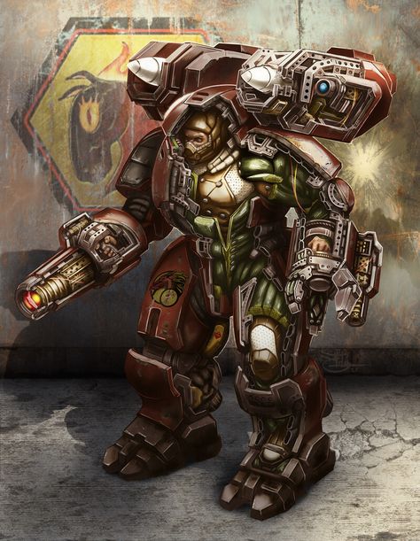 Battletech Elemental Art, Battletech Battle Armor, Power Armor Sci Fi, Battletech Elemental, Battletech Pilot, Mechwarrior Art, Sci Fi Power Armor, Power Armor Art, Power Armor Concept Art