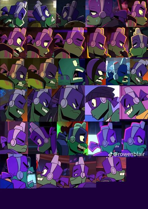 Rottmnt How To Draw, Aroace Donnie Rottmnt, Donnie Rottmnt References, Donnie Rottmnt Background, Rottmnt Facial Expressions, Rottmnt Mouth Reference, Rottmnt Concept Art, Rottmnt Donnie Reference, Rottmnt Side Profile