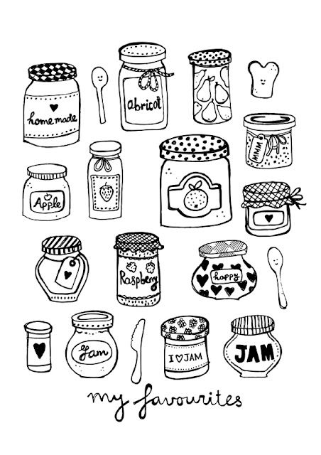 Beautiful Jars Illustration, Canning Jam, Sketch Note, Arte Doodle, Jam Jars, Sketch Notes, Jam Jar, Doodle Sketch, Bullet Journal Doodles