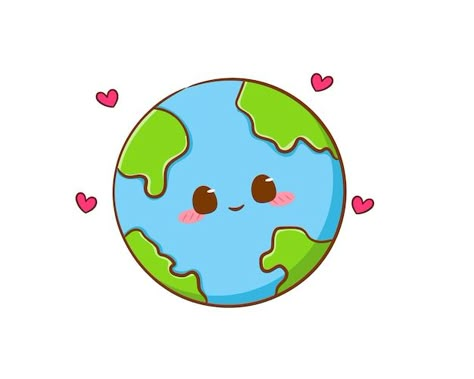 Vector lindo adorable personaje de dibuj... | Premium Vector #Freepik #vector #mundo-animado #planeta-verde #medio-ambiente-dibujo #planeta-ecologico Kawaii Mascot, Kawaii Earth, Earth Cartoon, Hug Cartoon, Planet Drawing, Earth Drawings, Drawing Legs, World Earth Day, Happy Earth