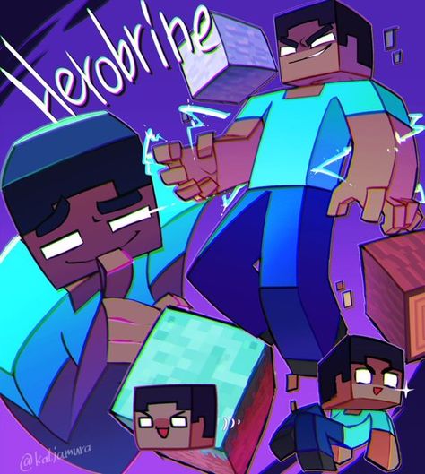 On Twitter by @katjamura Minecraft Steve Fanart, Herobrine Wallpaper, Mine Minecraft, Minecraft Comics, Minecraft Images, Minecraft Drawings, Minecraft Steve, Minecraft Pictures, Arte Indie