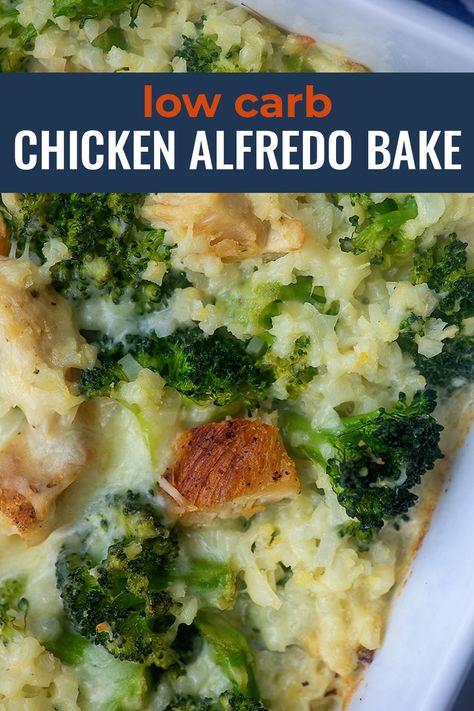 Low Carb Chicken Broccoli, Chicken Broccoli Alfredo Bake, Broccoli Alfredo Bake, Lite Meals, Low Carb Chicken Casserole, Chicken Alfredo Casserole, Alfredo Bake, Dinners Healthy, Keto Chicken Casserole