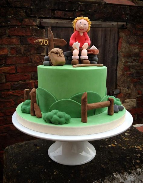 Hiking Birthday Cake | por Quite Contrary Cakes Hiking Cake Ideas, Cake Decorating For Men, Hiking Cake, Holiday Cake Designs, Cake For Dad, Hiking Birthday, Nature Cake, Mountain Cake, Camping Cakes