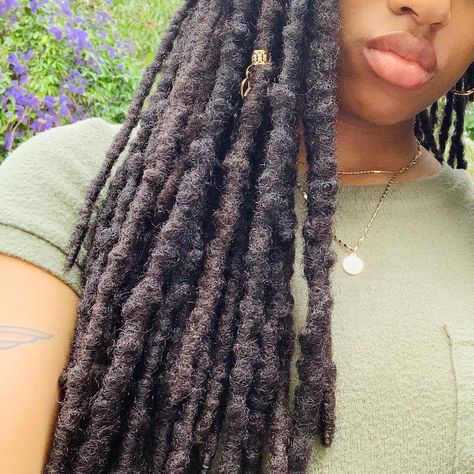 Danielle Loxs on Instagram: “Do you have bumpy locs??? * * I love & embrace my bumpy locs, my hair gets really frizzy & thicker looking when it’s humid outside (FOR…” Curly Braids, Beautiful Dreadlocks, Natural Hair Inspiration, Locs Hairstyles, Loc Styles, Faux Locs, Hair Game, Love Hair, Black Beauty