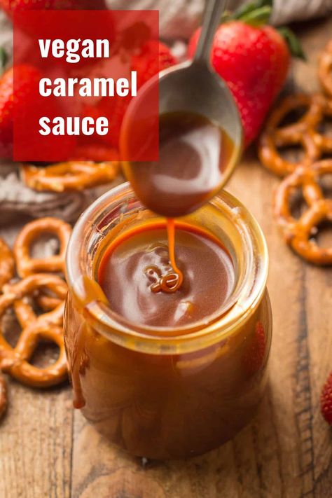 Vegan Caramel Sauce, Dairy Free Recipes Dessert, Dessert Sauce, Caramel Dip, Vegan Caramel, Vegan Dip, Vegan Pie, Vegan Sauces, Allergy Friendly Recipes