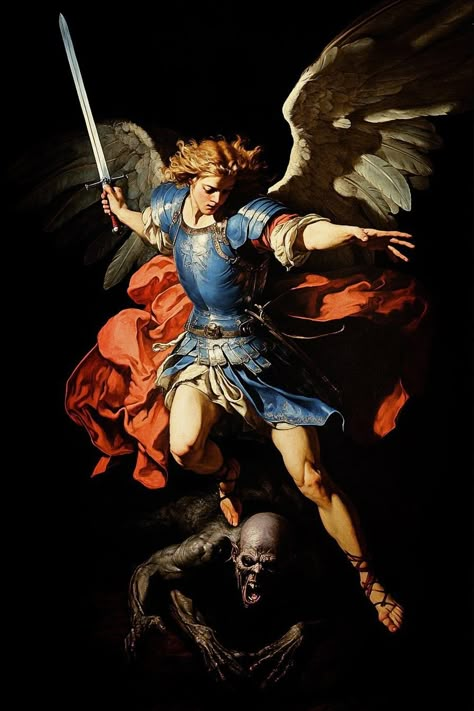 St Michael Novena, San Michele Arcangelo, Saint Michael The Archangel, Michael Archangel, St Michael The Archangel, Michael The Archangel, Spiritual Tattoos, San Michele, Baroque Art