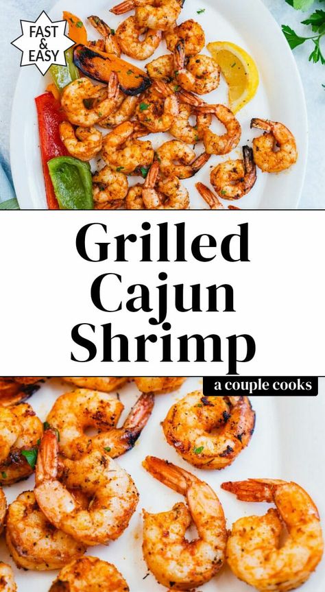 Cajun Grilled Shrimp, Seafood Healthy, Grilled Peppers And Onions, Creamy Shrimp Pasta, Homemade Cajun Seasoning, Vegan Recipes Plant Based, Grilled Peppers, Grilled Shrimp Recipes, Grilled Dinner