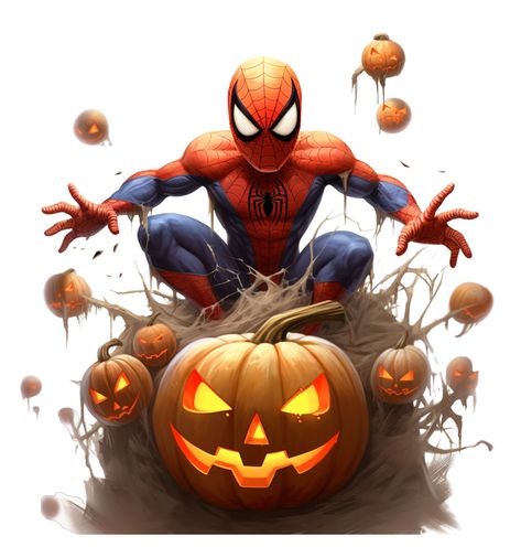 Gold Wallpaper Hd, Bat Clip Art, Spider Man Halloween, Spiderman Spiderman, Halloween Digital Art, Spiderman Pictures, Autumn Magic, Spiderman Birthday, Halloween Charms