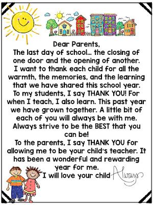 Letter To Students, Year Scrapbook, Dear Parents, Letter To Parents, Preschool Graduation, Book Letters, Kindergarten Graduation, End Of School Year, End Of School