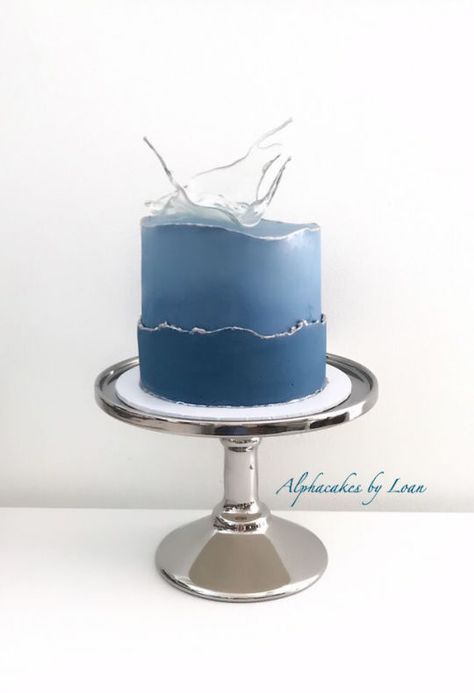 Splash Cake, Buttercream Cake Designs, Artist Cake, Ocean Cakes, Decorating Frosting, Crystal Cake, Cake Buttercream, Modern Cakes, Cake Decorating Frosting