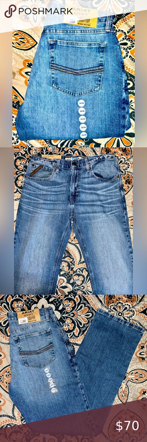 New with tags mens ARIAT legacy jeans M2 relaxed fit,bootcut,SIZE 32x34 Relaxed Fit, Tags, Outfit Inspo, Plus Fashion, Closet, Dresses, Fashion Tips, Fashion Trends, Clothes Design