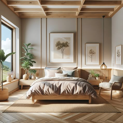 Earthy Minimalist Bedroom, Minimalist Bedroom Design Ideas, Greek Bedroom, Bedroom Inspirations Master, Japanese Bedroom, Natural Bedroom, Stylish Bedroom Design, Earthy Bedroom, Tropical Bedrooms