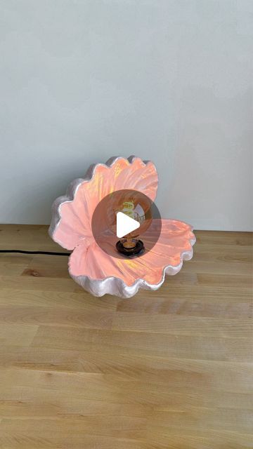 Sculpd | Craft Reinvented on Instagram: "It’s a shell AND a lamp 🤣😯🐚

#airdryclay #pottery #giftideas #diycrafts #clayart #craft" Shell Air Dry Clay, Clay Lamp Diy, Air Dry Clay Lamp, Shell Lamp Diy, Shell Ceramics, Summer Art Projects, Shell Lamp, Shells Diy, Diy Lampe